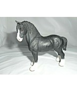 SHIRE Horse Figurine Safari Black and White 2006 Molded Heavy Solid China - £9.82 GBP