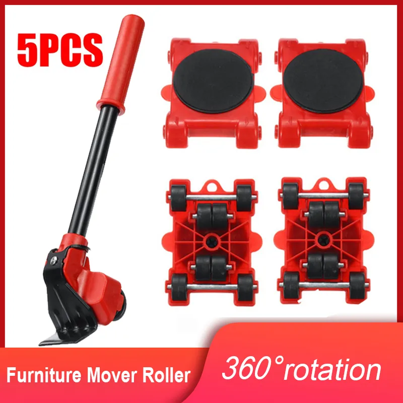 niture Moving Tran Roller Set Heavy Duty  Lifter Tran Tool Pulley niture Mover R - £57.84 GBP