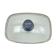 West Bend Slow Cooker 84905 GLASS LID 11" x 7.75" Rectangle Square Genui... - $34.99