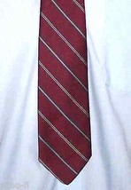 Tie Men&#39;s Polyester Silk Neck Tie Austin Reed of Regent Street Red Black Stripe - £11.04 GBP