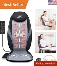 Shiatsu Massage Cushion with Heat Massage Chair Pad Kneading Back Massag... - $204.09