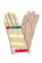  Multi Color Yarn Pattern Smart Touch Gloves - $24.75