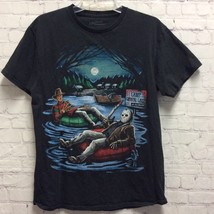 A Nightmare On Elm Street Mens Freddy Jason T-Shirt Black Camp Crystal Lake M - £12.32 GBP