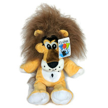 NWT Classic Toy Co Gold Lion Plush Brown Mane Stuffed Animal 2011 16&quot; - £21.04 GBP