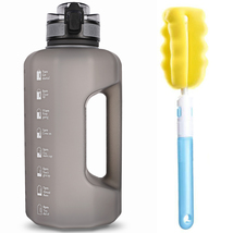 2.2 Liter Big Water Bottle with Handle and Time Marker (Gray) - $24.68