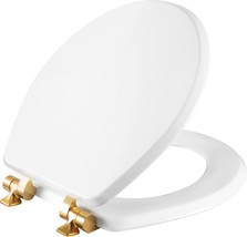 Mayfair 826Bgsl 000 Benton Toilet Seat, Round, Sturdy Enameled Wood, White, - $44.98