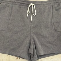 Sonoma Shorts Womens 3X Fleece Relaxed Fit Basic Athletic Lounge Gym Grey - $14.85