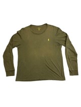 Polo Ralph Lauren Long Sleeve Custom Fit Crewneck T Shirt Men's Large Green EUC - £16.75 GBP