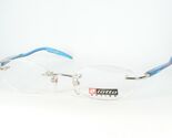 Lotto OPTICS LM0041 702/L SILVER /BLUE EYEGLASSES GLASSES RIMLESS 49-19-... - $66.97