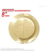 8.00" Brushed Brass Solid Round Main Door Pulls Western Vintage Handles Pull - $240.00