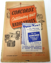 Concord&#39;s 1947 Electronics Parts Catalog Post War Chicago Atlanta Radios Records - £15.12 GBP