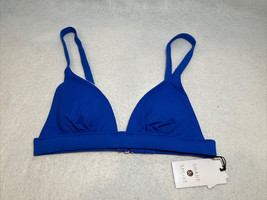 Women&#39;s Ribbed Triangle Bikini Top - Shade &amp; Shore™ Sapphire Blue Size XS - $4.46