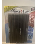Paper Mater BallPoint Black Pens 20pk 1.0mm Pens Stylos Medium Point New... - £6.23 GBP