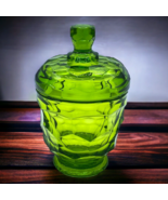 Viking Glass Green Georgian Candy Dish Or Sugar Bowl - $39.95