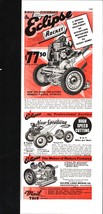 1939 ECLIPSE Rocket Power Lawn Mower Vintage Print AD  w/ Push &amp; Profess... - $25.98