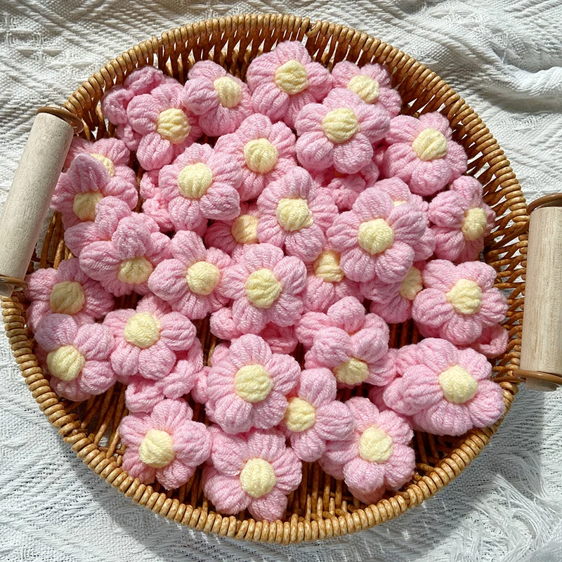 20Pcs 4 5cm Puff Flower DIY Hand-knitted Milk Cotton Wool -4.5cm 20PCS p... - $228.09 MXN