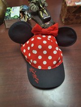 Disneyland Disney Parks Minnie Mouse Ears Red Polka Dot Youth Baseball Cap Hat - £5.10 GBP