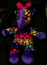Build A Bear Workshop Plush Giraffe Rainbow Wild Purple 18&quot;  Stuffed Ani... - £13.33 GBP