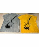 Lot of 2 John Varvatos Star USA Men&#39;s Stone Wash Broken Guitar Graphic T... - $1,095.52 MXN