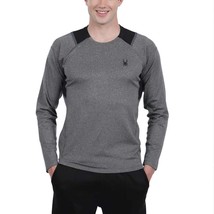Spyder Active Crew Neck Long Sleeve Shirt Gray/Black Men’s Sz XL NWT - $307.63 MXN