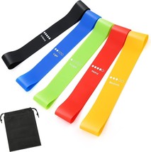 Resistance Bands Loop Set Strength Fitness Leg Exercise Yoga Workout Pull Up US - £10.17 GBP