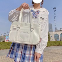 Japanese ita Heart JK School Uniform Bags Fashion Women PU Leather  Women Studen - £119.36 GBP