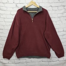 Tommy Bahama Sweater Mens XL Quarter Zip Maroon  - £15.23 GBP