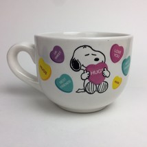 Peanuts Snoopy Candy Hearts Ceramic Coffee Tea Hot Cocoa Mug Cup MTY 14 oz Used - $11.88