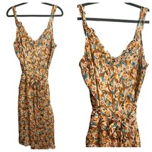 Lapis Ladies Floral Silk Sleeveless Summer Spring Abstract Midi Dress SZ Large - £29.84 GBP