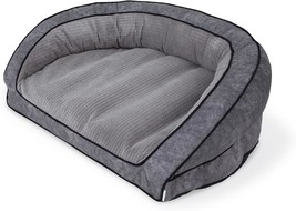 AAA Petmate Harper Sofa Large Dog Bed Grey 43X35 Inches For Dogs Up To 1... - £134.96 GBP