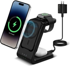 3 in 1 Wireless Charging Station, Fast Charger Stand 5000mAh Portable Battery - £28.15 GBP