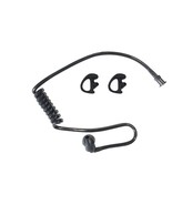 2 Black Left Small earmold Black Coiled Acoustic Tube Tactical Mic Heads... - £10.27 GBP