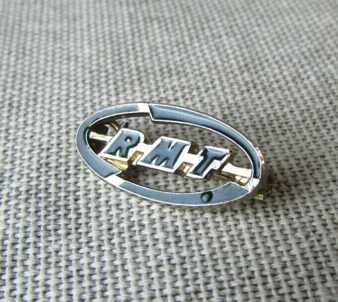 RMT {Rail, Maritime,Transport Workers } Enamelled Vintage Brooch - $19.49