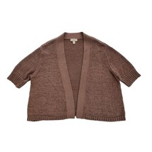 APPLESEED&#39;S Open Cardigan Lightweight Women&#39;s Plus 1X Taupe Cable Knit - £15.34 GBP