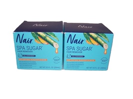 Nair Spa Sugar Hair Remover 8.5 oz All Over Body Natural Ingredients- Lot of 2 - £12.44 GBP