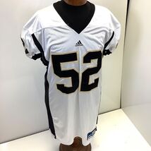 Vtg Adidas College Football Practice Jersey #52 White Gold Black Sz 50 M... - $49.05 CAD