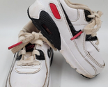 Toddler&#39;s Childs Nike Air Max 90 White Black Very Berry Leather Shoes Si... - $15.00