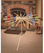 16 ARM FLOOR DRYING RACK - Amish Handmade 54&quot; Diameter Maple Laundry Han... - $143.99