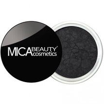 MICA BEAUTY Mineral Eye Shadow Glitter EBONY 77 Black Full Size 2.5g NeW - £15.40 GBP