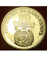 Cape Verde 1985 10 Escudos RARE Silver Proof~10th Anniversary Of Indepen... - £115.12 GBP