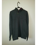 Orvis mens 1/4 zip/button up Navy Blue sweater SZ large - $19.48 CAD