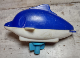 Vintage Bandai Blue Dolphin Wind Up Bathtub Toy Made in Hong Kong *READ* - £10.65 GBP