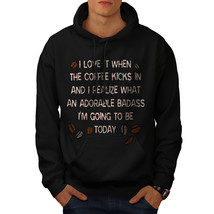 Wellcoda Love Coffee Adorable Mens Hoodie, Funny Casual Hooded Sweatshirt - £25.79 GBP+