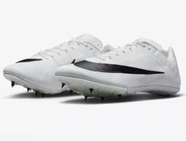 w/bag new men&#39;s 8 Nike Zoom rival Track &amp; Field sprint Spikes white DC87... - $47.49