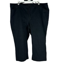 St. John&#39;s Bay Women&#39;s Black Capri Pants 20W Cotton/Spandex Blend - $18.50