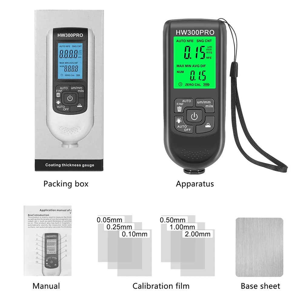 0-2000um Car Coating Thickness Tester Fe NFe Probe Gauge Polisher Electroplate   - £87.74 GBP