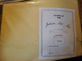 Vtg Estoril 66 For Jabara Yellow Linen Polyester 88 RD Table Cloth Neiman-Marcus - £39.56 GBP
