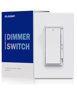 ELEGRP Slide Dimmer Rocker Switch 300W Dimmable LED / CFL DM19-WH, NEW, ... - $17.99