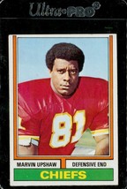 Vintage FOOTBALL Trading Card 1974 Topps #297 Marvin Upshaw Defensive End Chiefs - £3.81 GBP