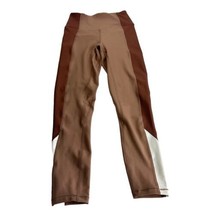 YPB High Waist Brown Tan Nude White Colorblock Willow Leggings Size XS - $24.74